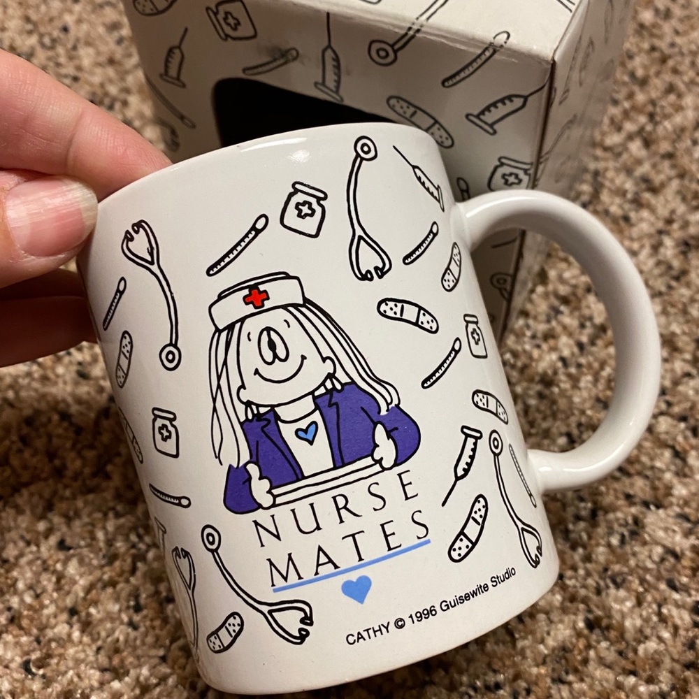Coffee Mug New in Box Cathy 1996 Nurse Mates mug New in box Guisewite great gift